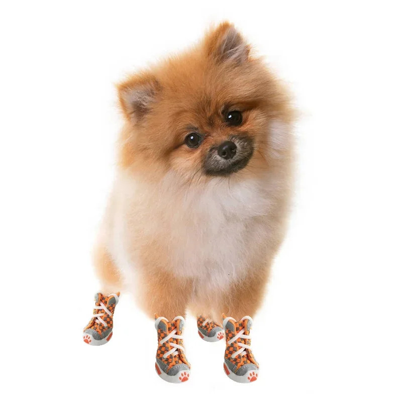 Dog Shoes Teddy Bears Soft Sole Small Puppy Anti Drop Breathable Set of 4 Summer Pet Shoes 250609