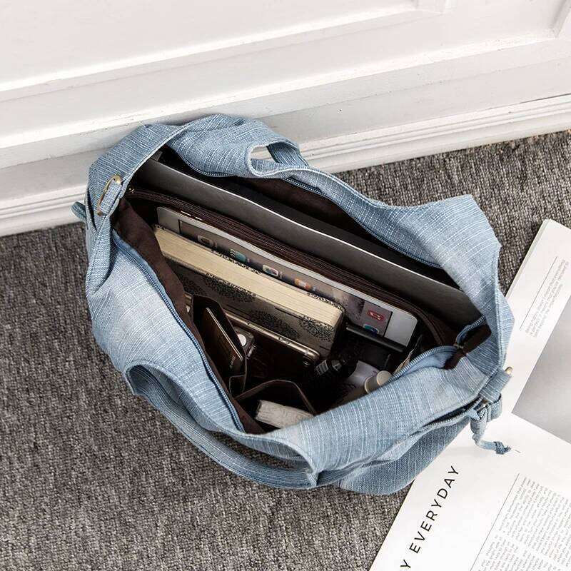 Denim Women Shoulder New Fashion Jeans High Quality Crossbody Bag Female Big Tote Travel Handbag Large Mochila Bolsa Blue