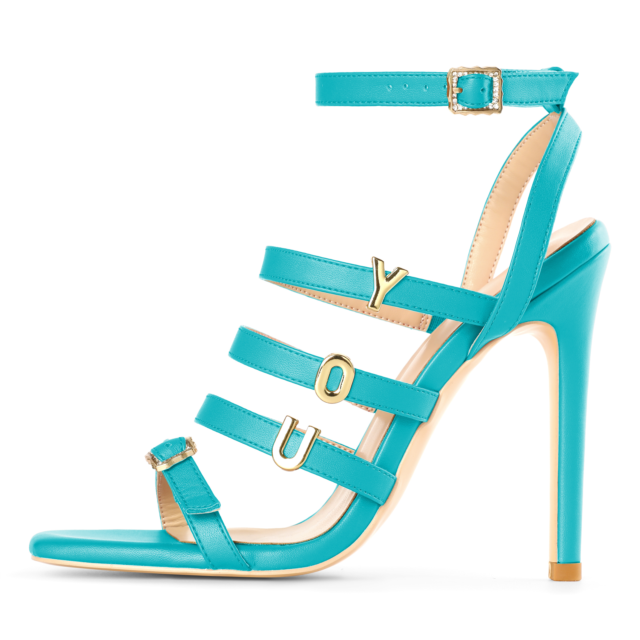 Zamikoo Heeled Sandals Strappy Sandals Open Square Toe Ankle Strap Heels for women High Heel Sandals Party Dance Event