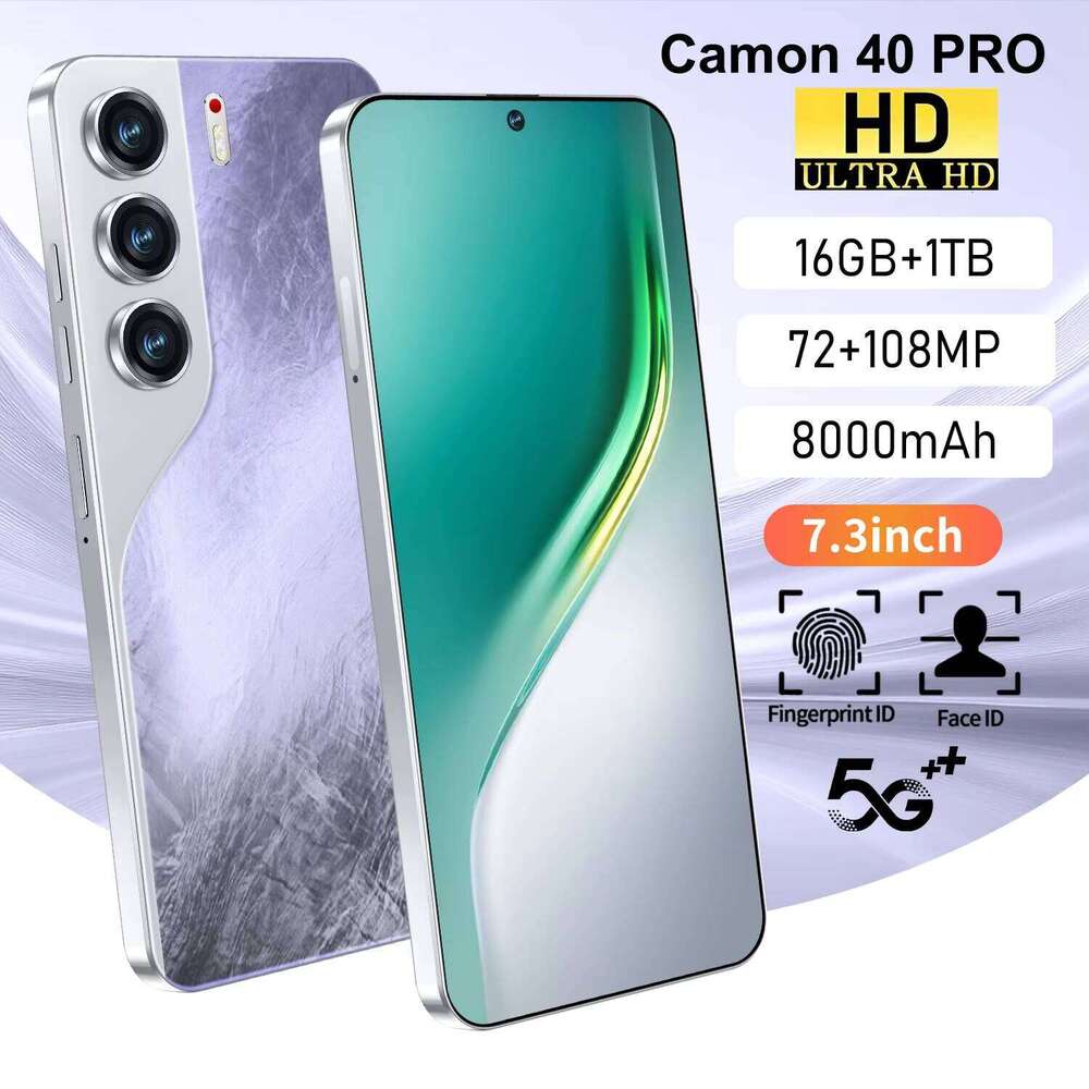 Hot-Selling Camon 40 Pro Original 16GB +1TB Mobile Phone 6800Mah Android 14 Large HD Gaming Custom Global 5G Smartphones