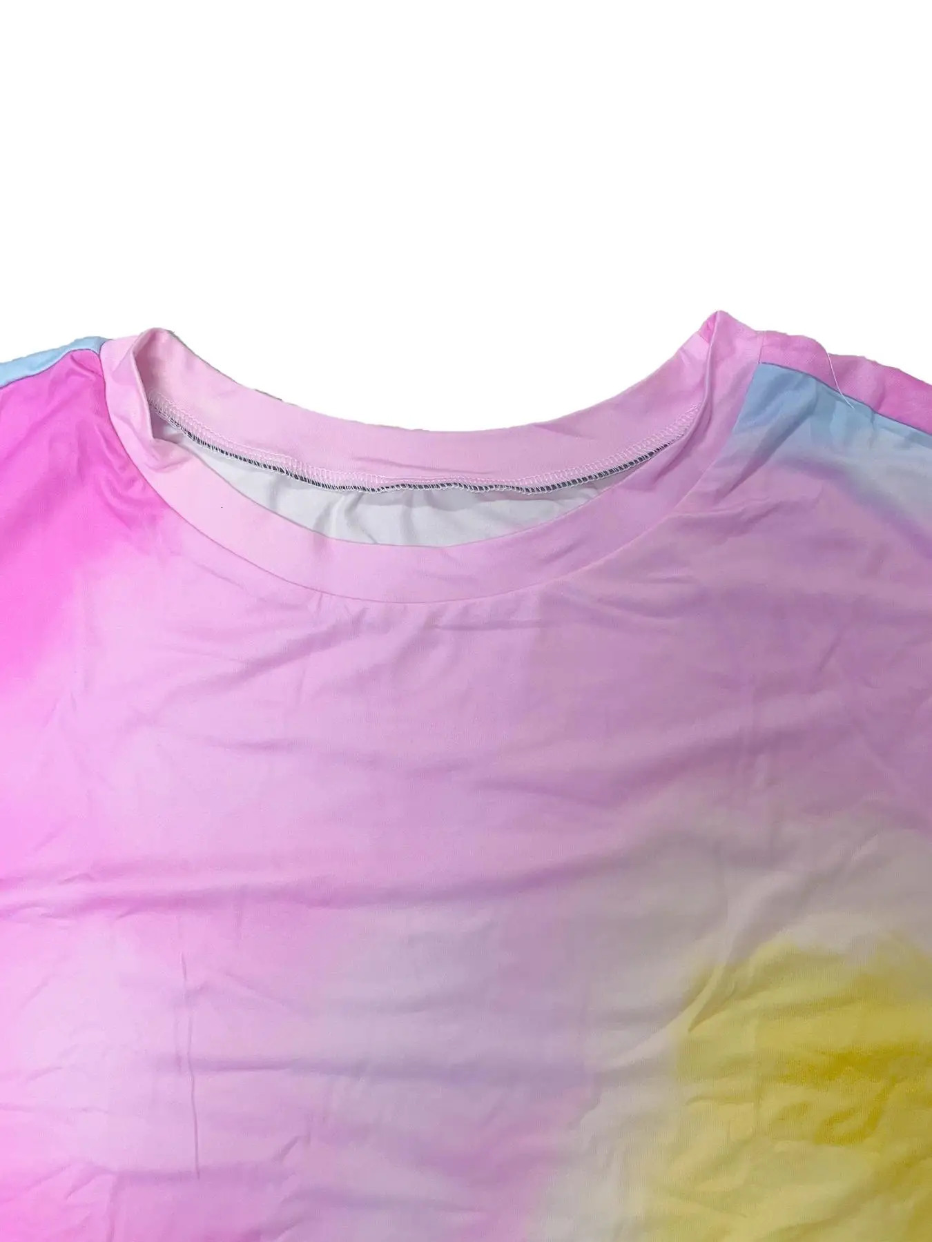 Plus Size Womens Fashion Print Top and Long Pants Sets Ladies Casual Round Neck Short Sleeve Tshirt Home Twopiece Set 250603