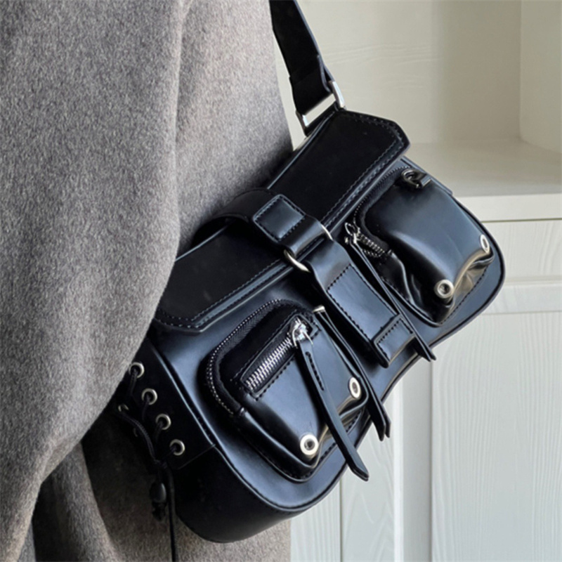 Vintage Gothic Handbags Elegant Punk Handbags For Women Girls Trendy Shoulder Bags Luxury Versatile Underarm Hobo Bag Gifts