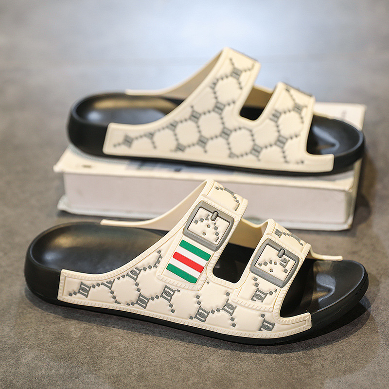 designer sandals, flip-flops, men's high-end luxury edition, home wear for going out, fashionable Korean style indoor cool flip-flops, Free shipp