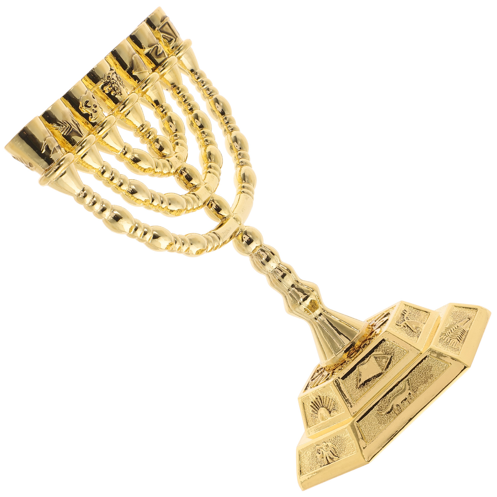 Seven Holes Holder 7 Candelabrum Zinc Alloy Home Decor Desktop naments Religious Candlesticks Vintage Menorah Bedroom H260310