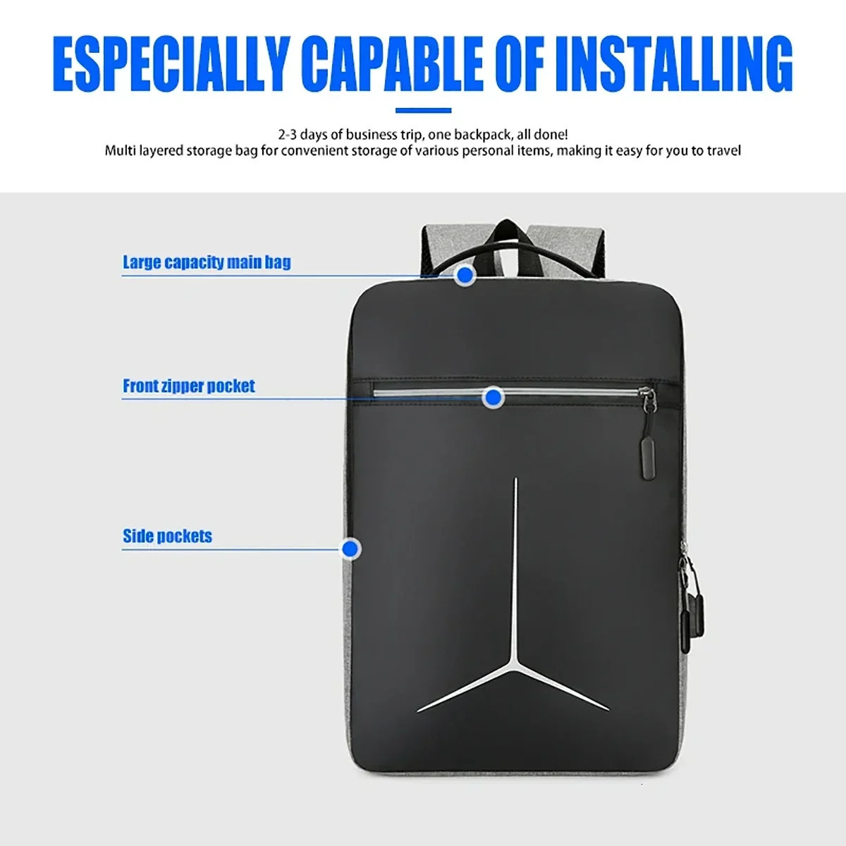 Anti-theft USB Waterproof Hard Case Travel Smart Laptop Motorcycle Backpack Man EVA Fashion Business Mens Shell Backpack 250609