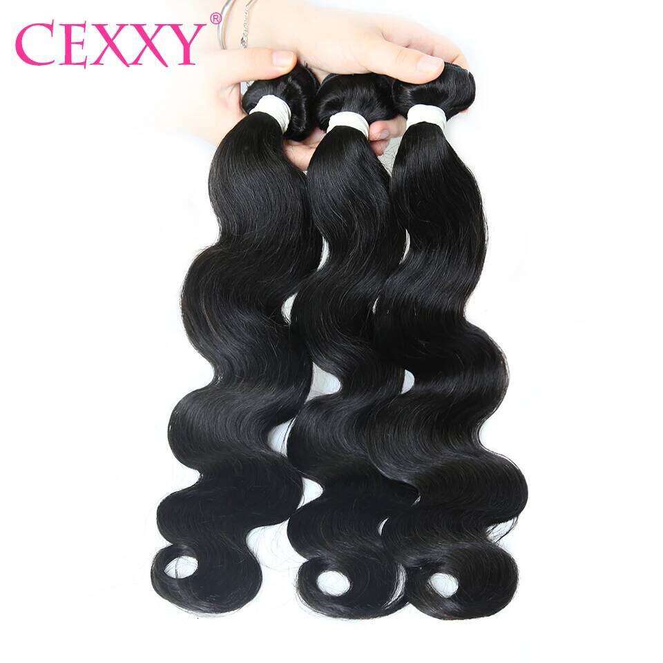 CEXXY Body Wave Human Brazilian Weave Remy 1 3 4 bundles Hair Extension 30inch 40 Inch Bundles