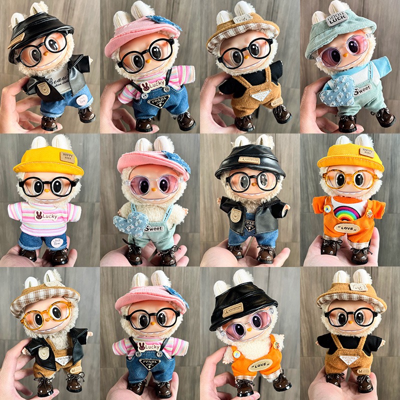 Labubu clothes a second generation 17cm labubu cloth pendant baby clothes set labubu blind box pendant in place of wearable clothes set