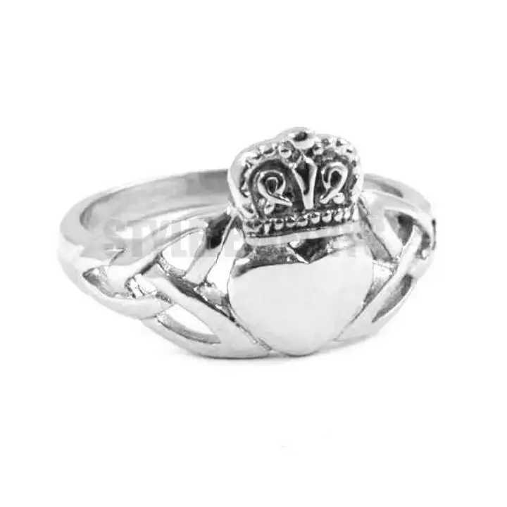 Claddagh Style Hand to Hold a Heart with Crown Ring Stainless Steel Jewelry Celtic Biker Wedding Ring Wholesale SWR0312A W250609 W250609
