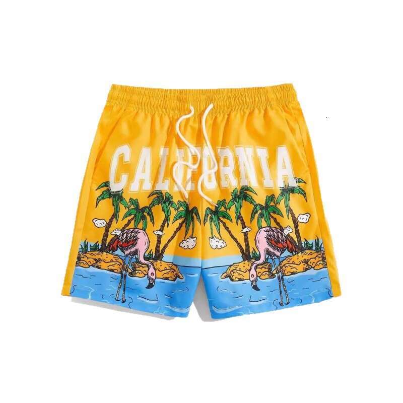 New Mesh Beach Shorts Casual Men's Wear 3D Digital Printing 2025