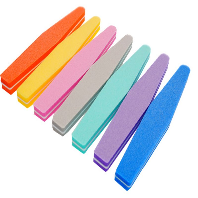 Prismatic shape Nail Art Sanding Buffers nails file Manicure Pedicure Tool Customized sponge polishing strip