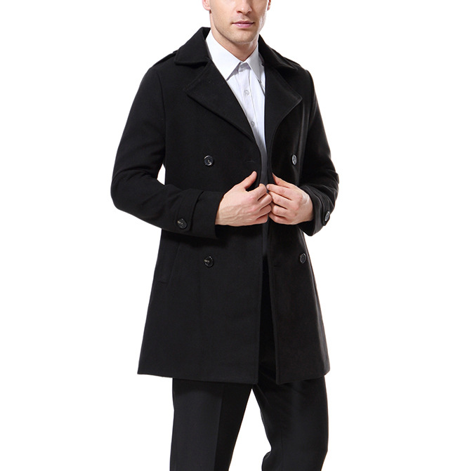 Men's Trench Coats Men British Style Double Breasted Top Coat Mens Long Masculino Male Clothing Classic Drop Overcoat