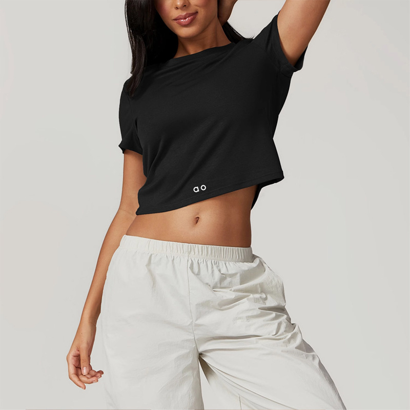 Yoga wear outerwear casual sports short-sleeved T-shirt quick-dry top running fitness wear