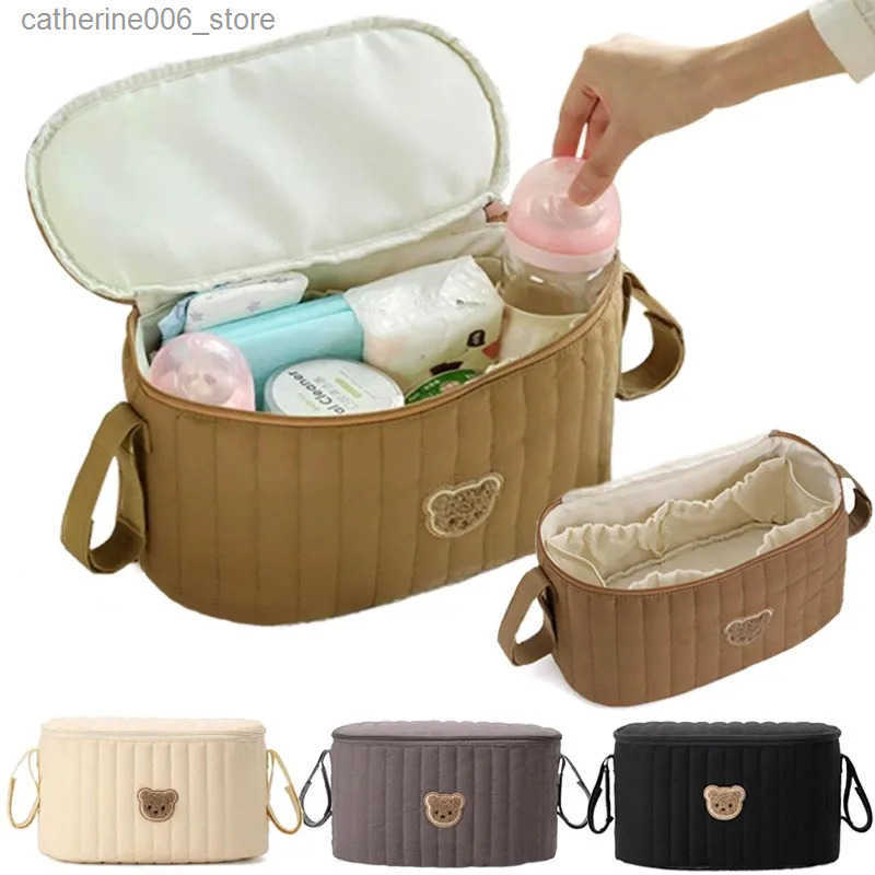 Mommy Bag Korea Cute Bear Portable Multifunctional Stroller Nappy Bag Soft Maternity Storage Bags Baby Diaper Organizer y250609T8W5