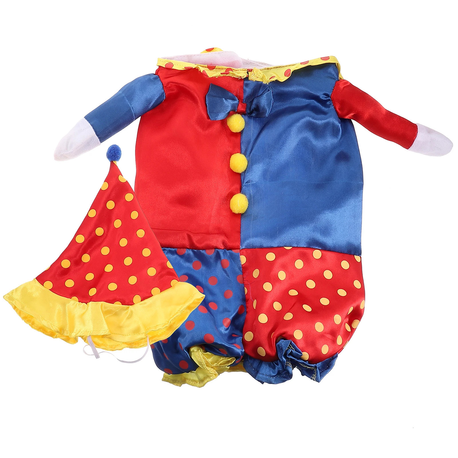 Clown Costume for Puppy Raincoat Circus Dog Costumes Outfit Dogs Apparel Dresses 250609