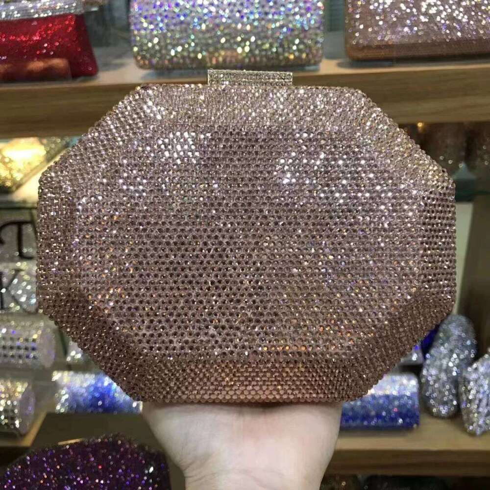 Women Navy Blue Crystal Clutch Purse Orange/Green/Gold Rhinestones Evening Wedding Handbags Bridal Dia Clutches Bags