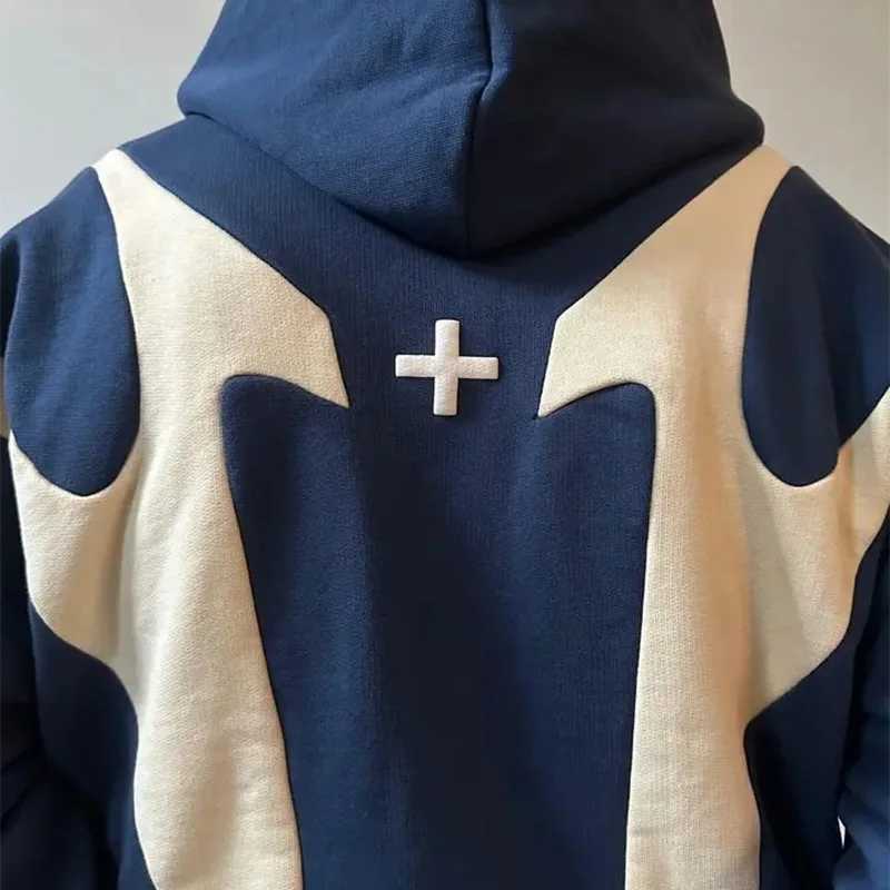 American Retro Letter Printed Devil Pattern Hoodie Y2k Harajuku Casual Couple Zipper Hoodies Sweatshirt Fashion Mens Clothing Z250609