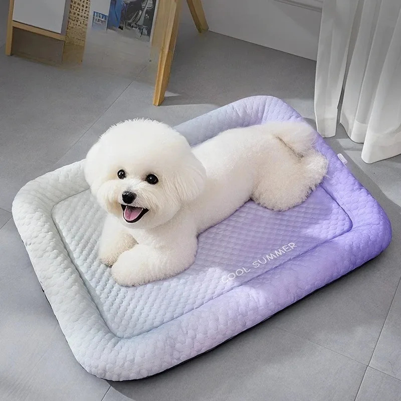 Summer Pet Ice Silk Dog Bed Cooling Pad for Dogs Cats Cool Nest Mat 250609