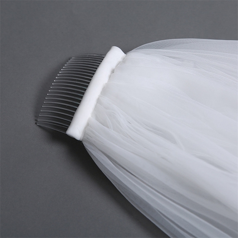 Po 4m 5m One Layer Wedding Veil With Comb White Lace Edge Bridal Veils Ivory Appliqued Cathedral Wedding WED VEIL 250530