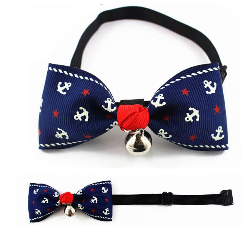 Dog Cat Collar with Multiple Color Patterns Bowtie Soft Satin Ribbon Material Puppy Small Bell Neck Decoration with Quick Release Buckle for Small Dog