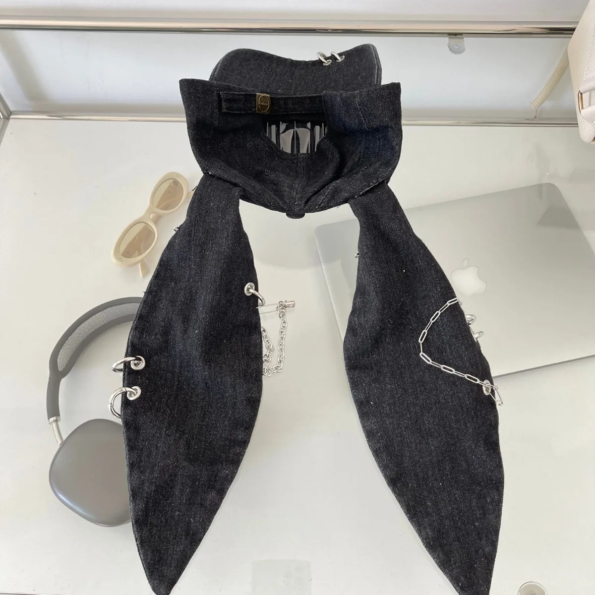 Metal Rabbit Hat Female y2k Rabbit Ears Duck Tongue Hat Cowboy Sweet Cool Girl Hip Hop Baseball Hat Trend 250606