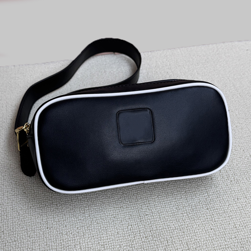 (Order by pic in opt, not by desc) New Star Bags Color-blocked Cowhide Waist Bag