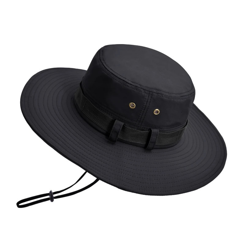 Xinbaoguan 100% Polyester 9232 Spring/Summer Breathable Big Eaves Sunshade and Sunscreen Fisherman Hat 250606