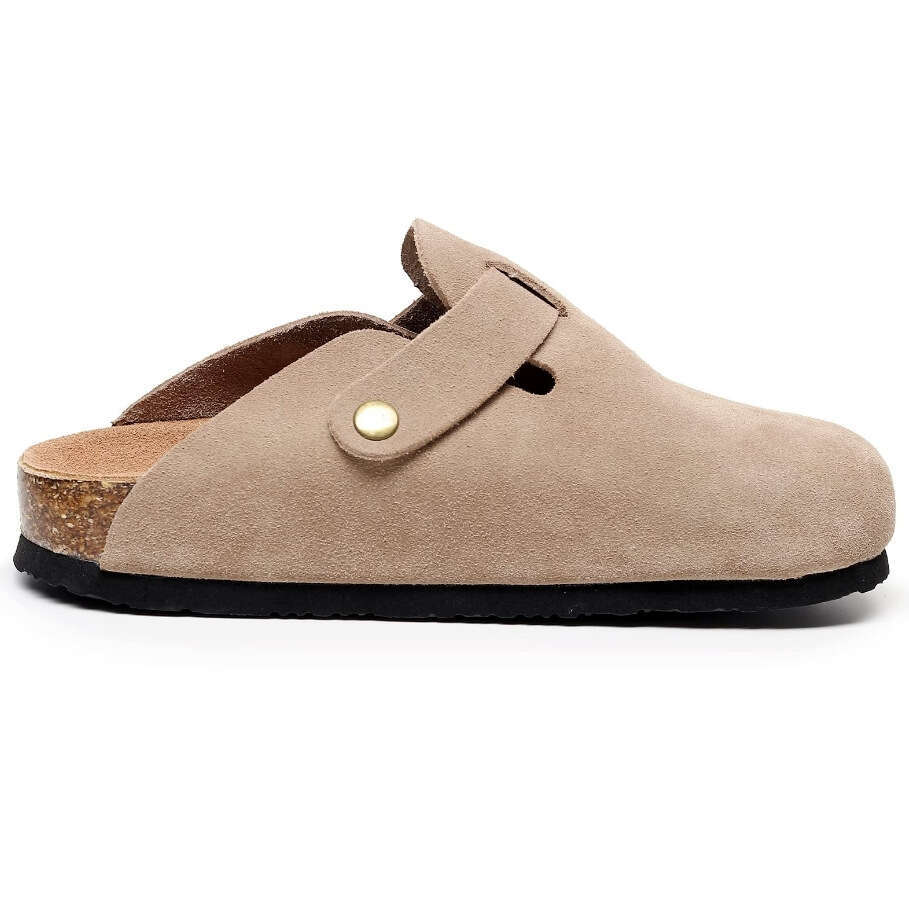 Women's Adjustable Buckle Classic Cork-Like Non-Slip Waterproof Home Sandals with Arch Support