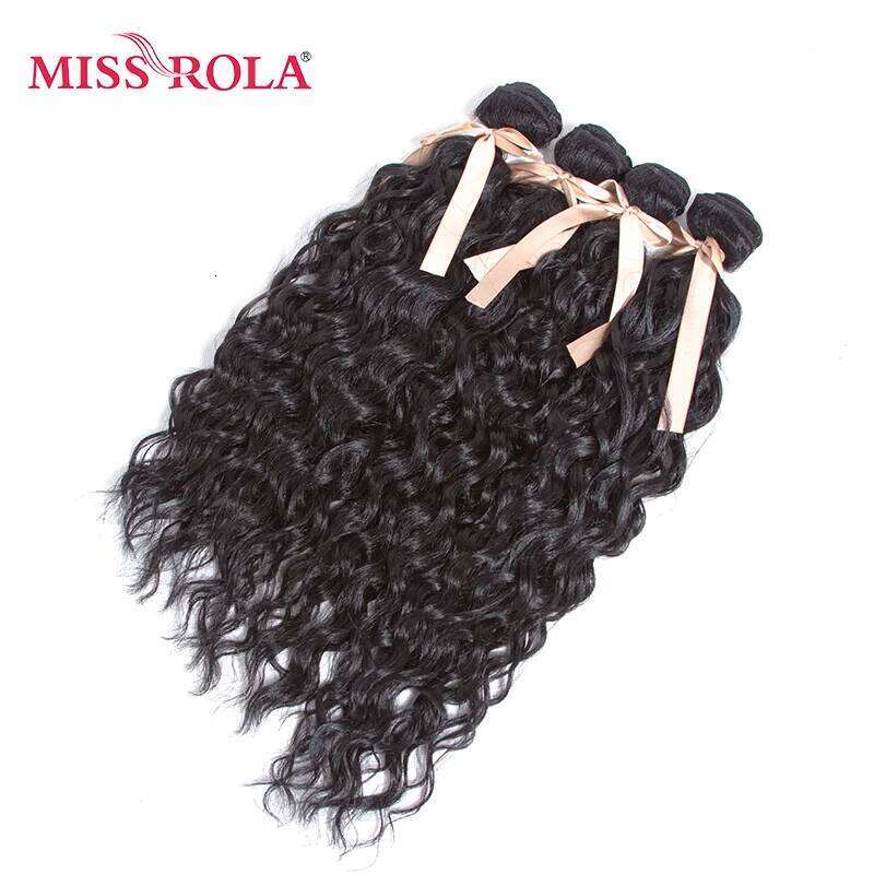 Miss Rola Synthetic Curly Weave 15-18inch 4pcs/Package 200g Kanekalon Hair Extensions 1# Black Bundles Deals for Women