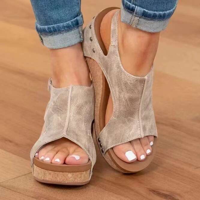 Plus Size Wedge for 2023 Fashion Casual Peep NEW hot Toe Women Sandals