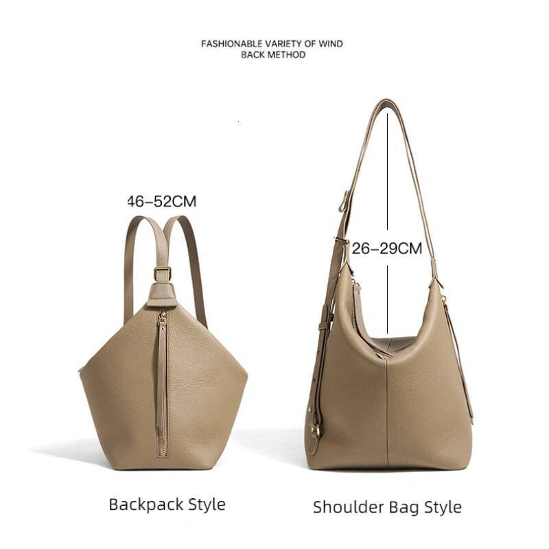 Jonlily Women Genuine Leather Shoulder Female Bucket Commuter Handbag Totes Ladies Crossbody Bag Daybag Purse -Kg1676