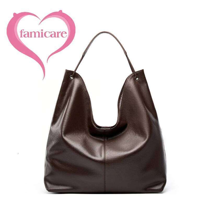New Women's Large Capacity Genuine Leather Handbag Fashion Single Shoulder Underarm For Ladies Commuting Stylish Girls Bag