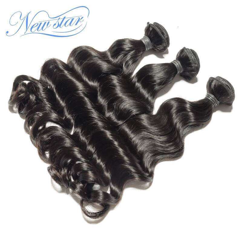 Brazilian Loose Body 3 Bundles New Star 100%Virgin Human Weaving One Donor Weave Intact Cuticle Wavy Hair Extension