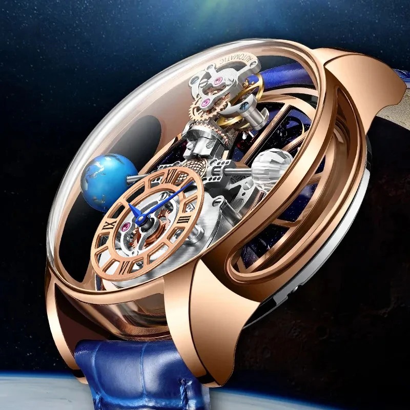 Jacob Men Watches Diamond TourbillionTop Brand Luxury Astronomia Swiss Quartz Watch Men Astronomia Solar Montre Homme