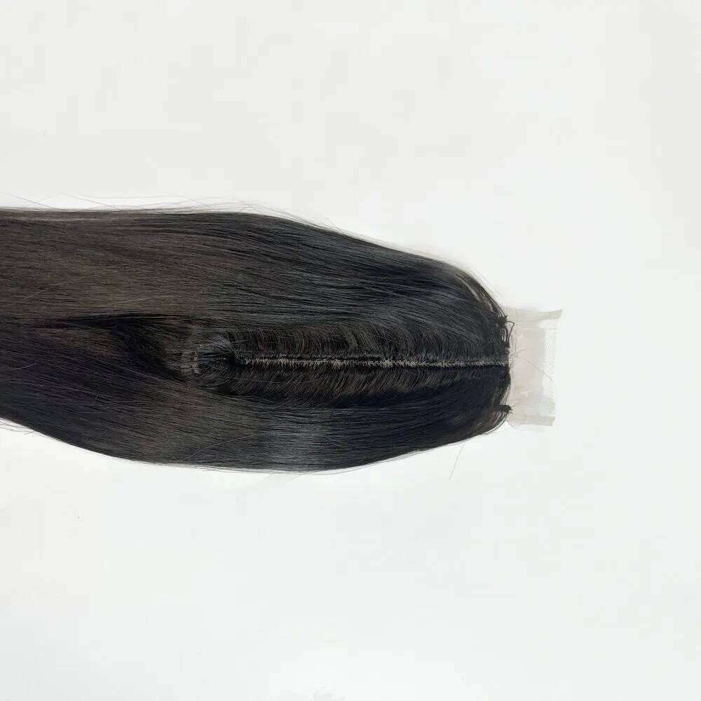 Protein mixed Heat Resistant Fiber Synthetic Remy 3PCS,Full Pack Straight Blend Hair With Silk Base Closure