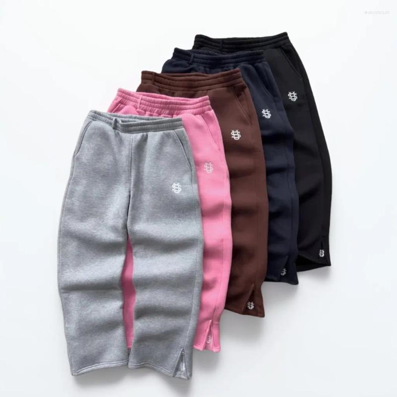 Men's Pants Y2k Street Wearing Solid Color Sport 2025 Fashion Embroidery Casual Slim Men And Women Couple Straight Leg Pant