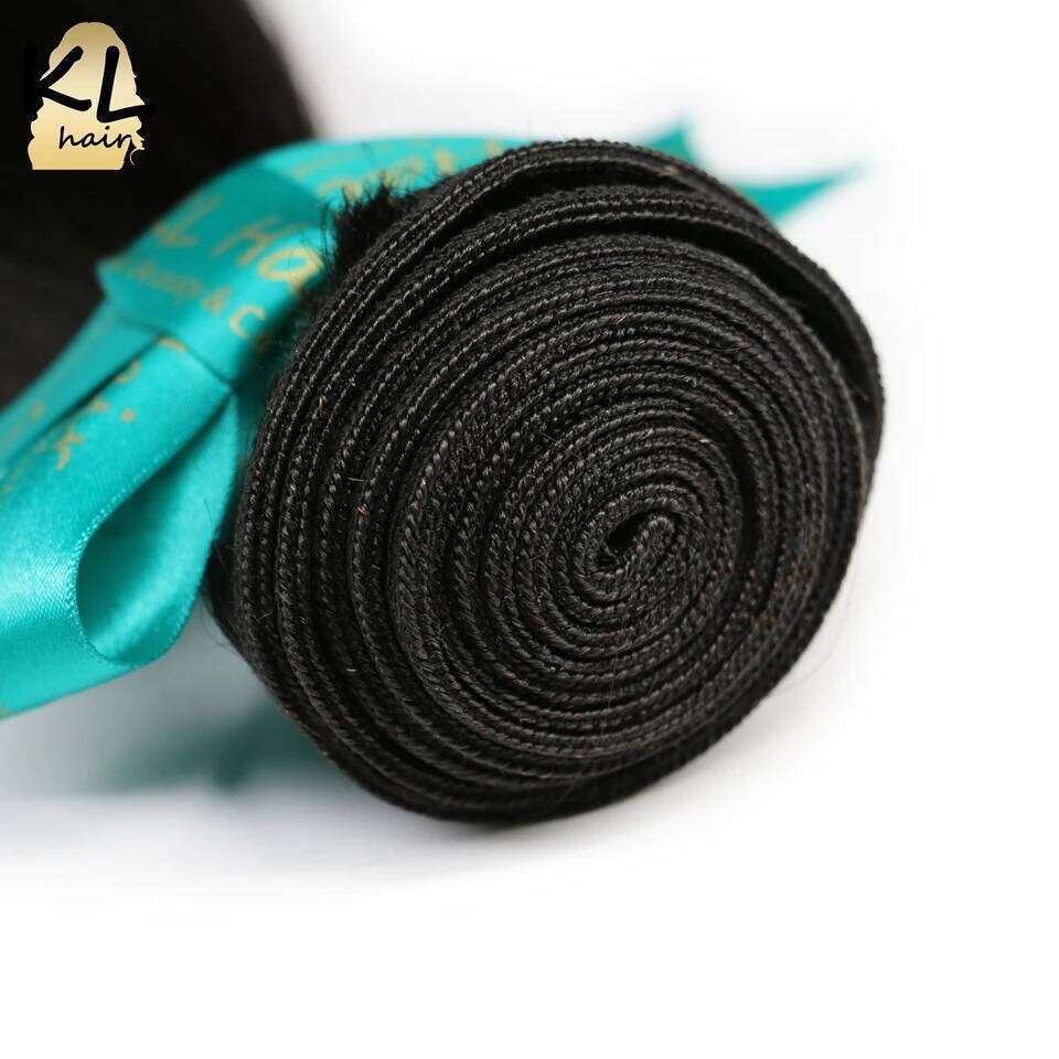 KL Brazilian Straight 3 Bundles Deal 100% Human Extensions Remy Hair Weave Natural Black Color 3Pcs/Lot Double Weft