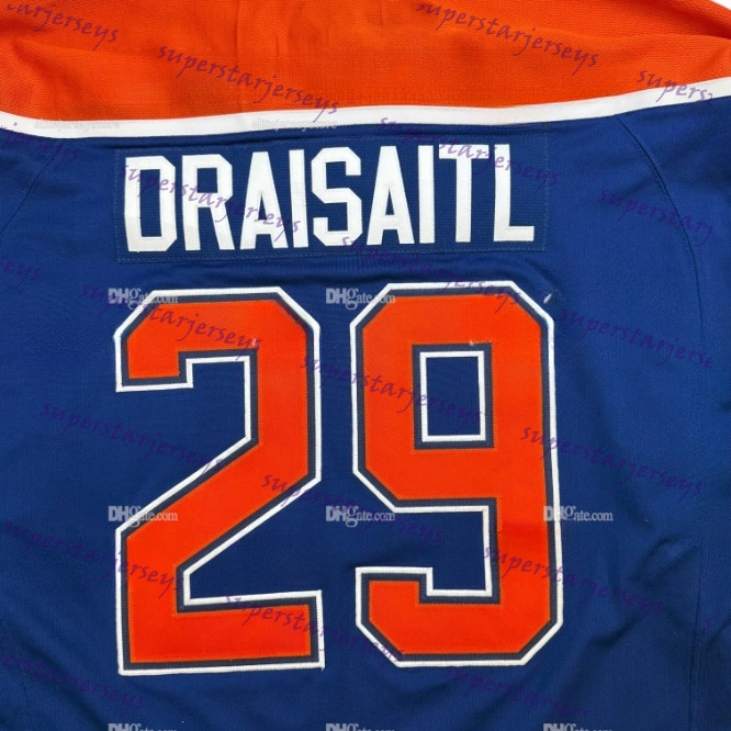 Custom 97 Connors McDavids Jersey Hockey New 29 Leon Draisaitl Zach Hyman Ryan Nugent-Hopkins Bouchard Kane Stuart Skinner Wayne Gretzky Goalie Cut Si