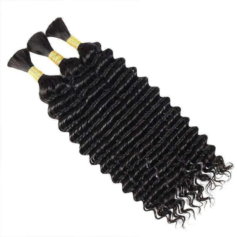Raw 100% For Braiding Deep Curly Bulk Vieamese Human Hair Extensions No Weft Bundles