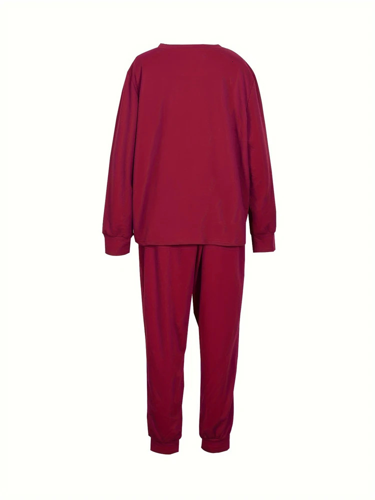 Plus Size Casual Sports Hoodie TwoPiece Set Loose Long Sleeve T Shirt Letter Pants for Women 250603