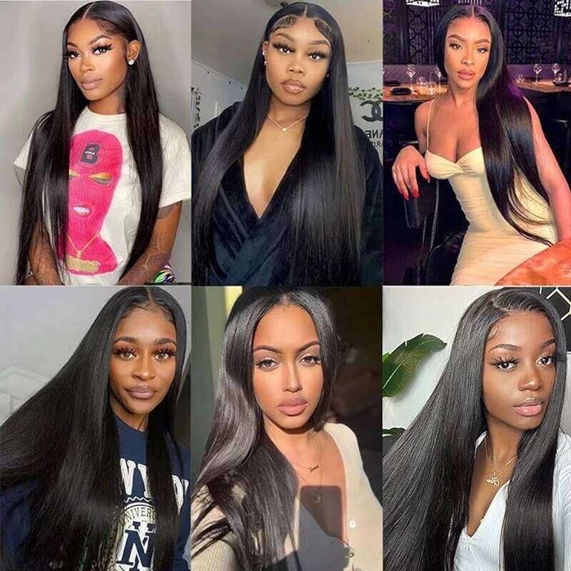 Straight In Extensions Real Huamn Natural Black #1B 100% Remy Double Weft Brazilian Human Hair Clip ins 16-26inch 120G
