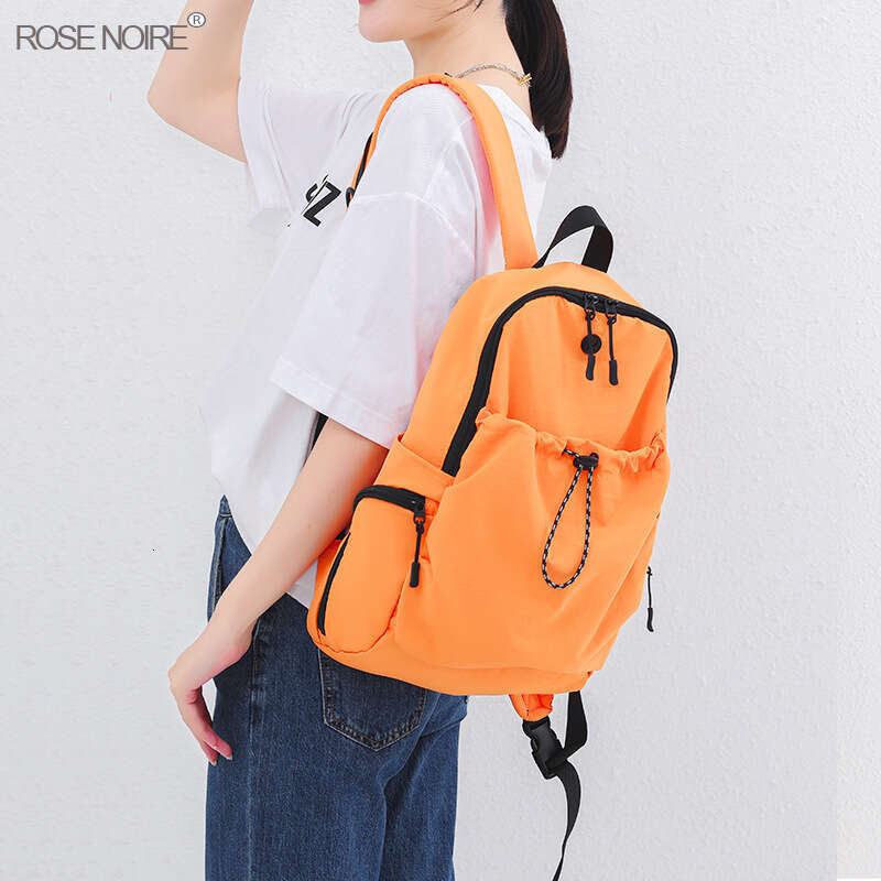 Casual Solid Color Versatile Commuter Lightweight Large Capacity Outdoor Backpack Harajuku Style Student Bag