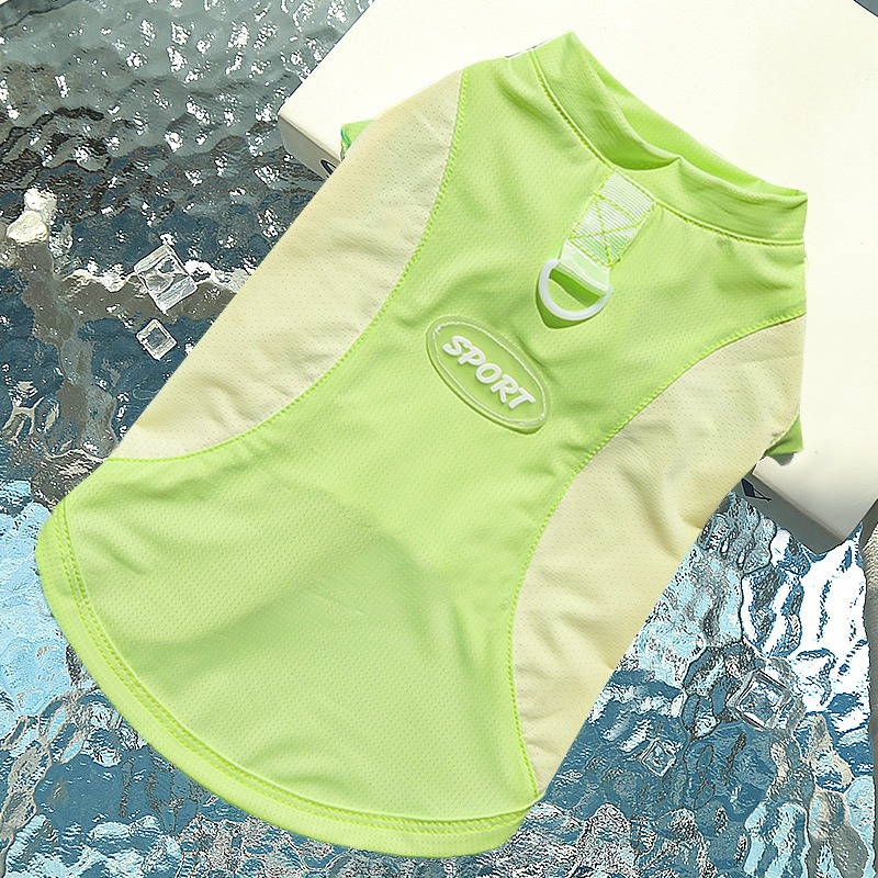 Summer Pet Cooling Vest Shirt for Dogs Cats, Breathable Sporty Design