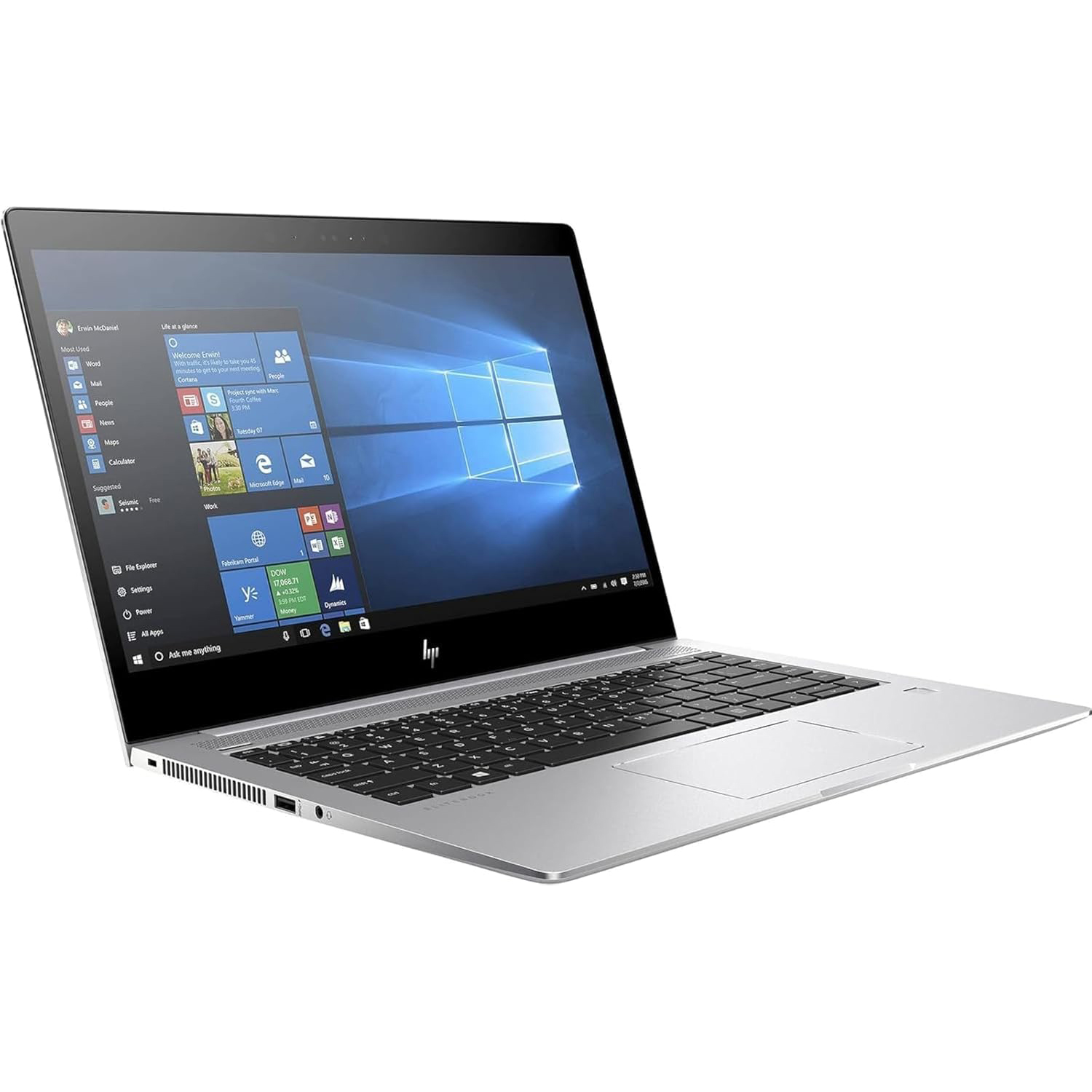 HP EliteBook 1040 G4 Laptop 14" 1920x1080 FHD Core i7-7600U - 512GB SSD Hard Drive - 16GB RAM 2.8 GHz Win 10 Pro Silver(USED 90% NEW)