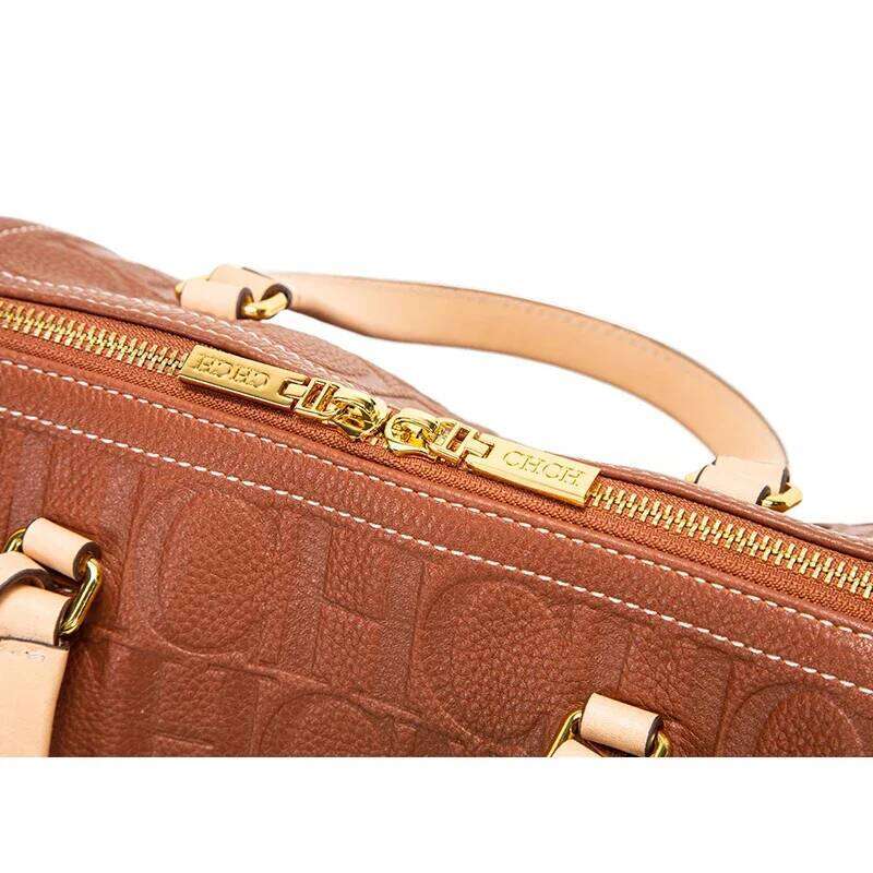 Large CH Womens Handbag with Letter Print & Secure Lock - Elegant Solid Color Designer Purse