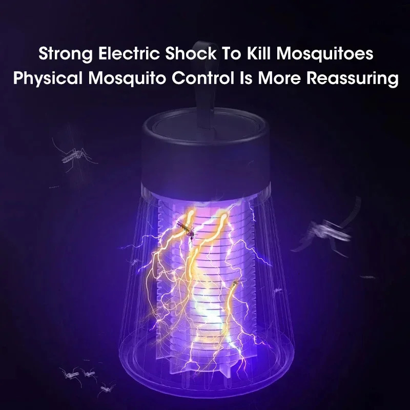Mosquito Killer Lamp Portable USB Charge Electric Shock Mosquito Killer Outdoor Mute Anti Mosquito Lamp Pest Control Lamp 250606