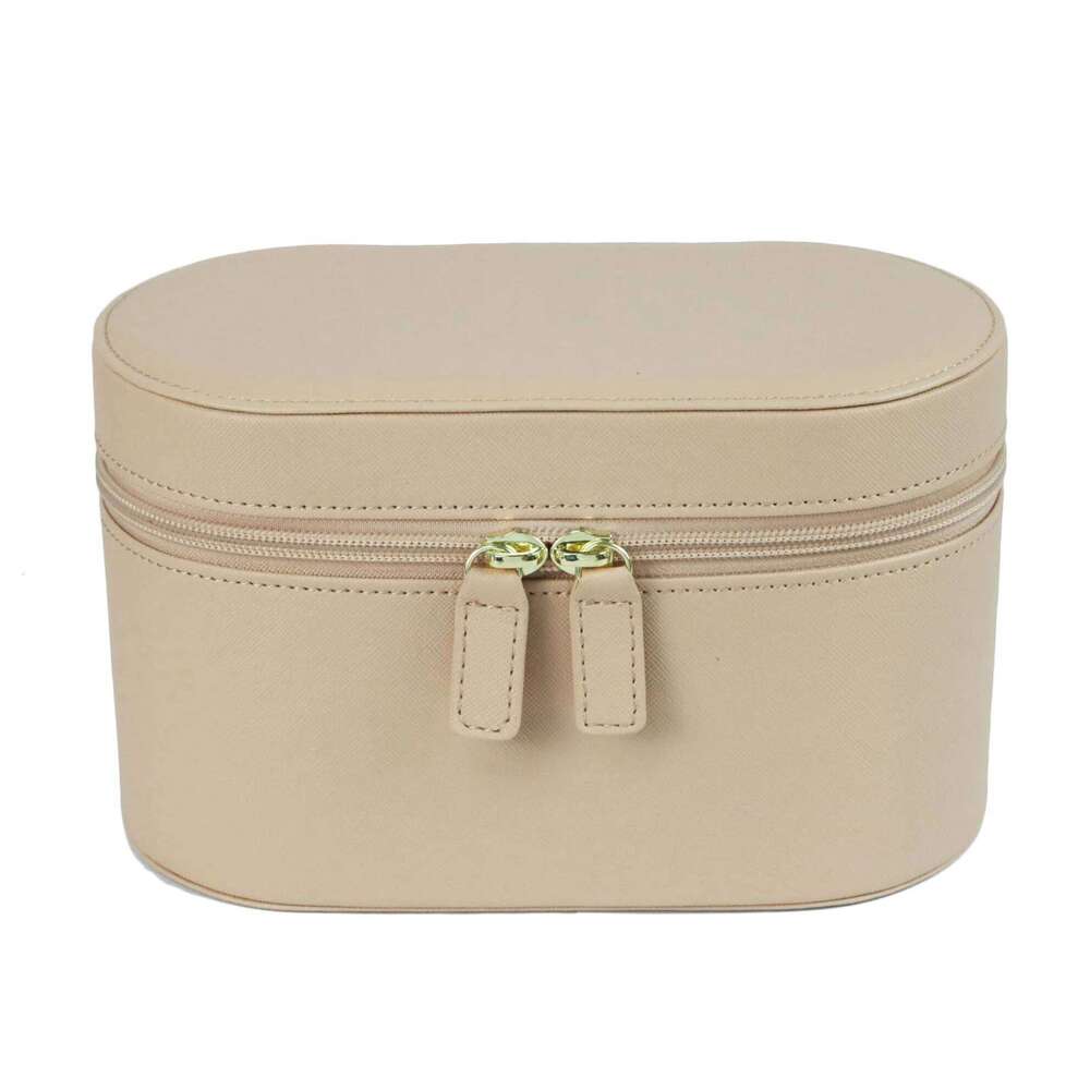 Customisable Name Ladies Saffiano Split Leather Travel Toiletry Case Makeup Organizer Box Dopp Kit Cosmetic Bag Set