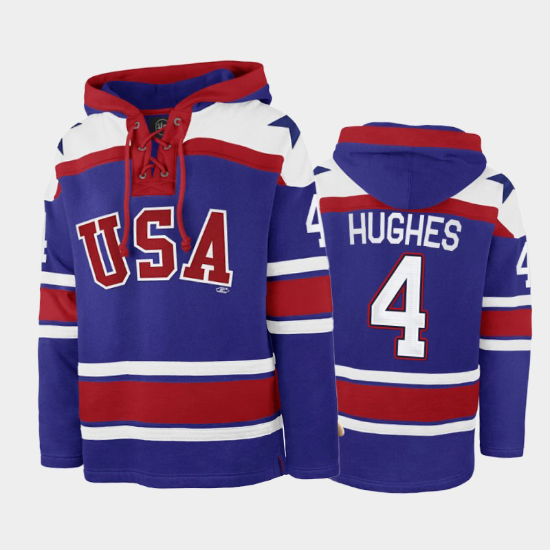 Personalized Custom USA Hoodie Hockey Jersey Cole Caufield Blake Wheeler Mike Modano Jack Hughes Matthew Boldy Patrick Kane Logan Cooley