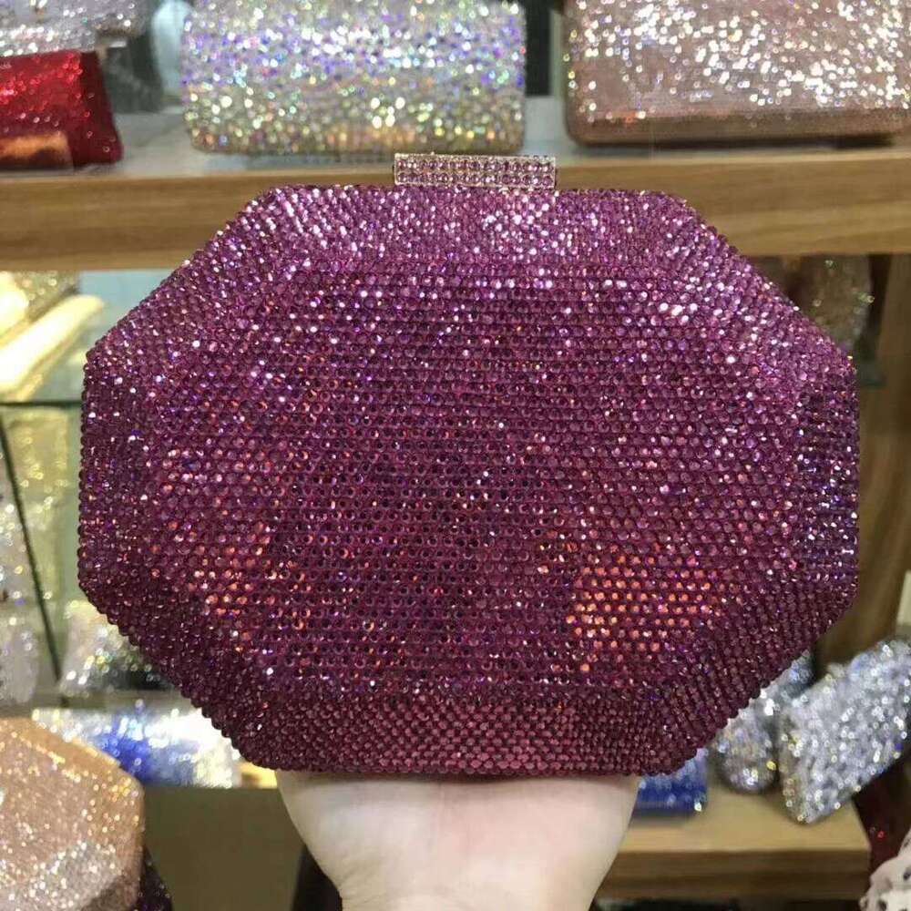 Women Navy Blue Crystal Clutch Purse Orange/Green/Gold Rhinestones Evening Wedding Handbags Bridal Dia Clutches Bags