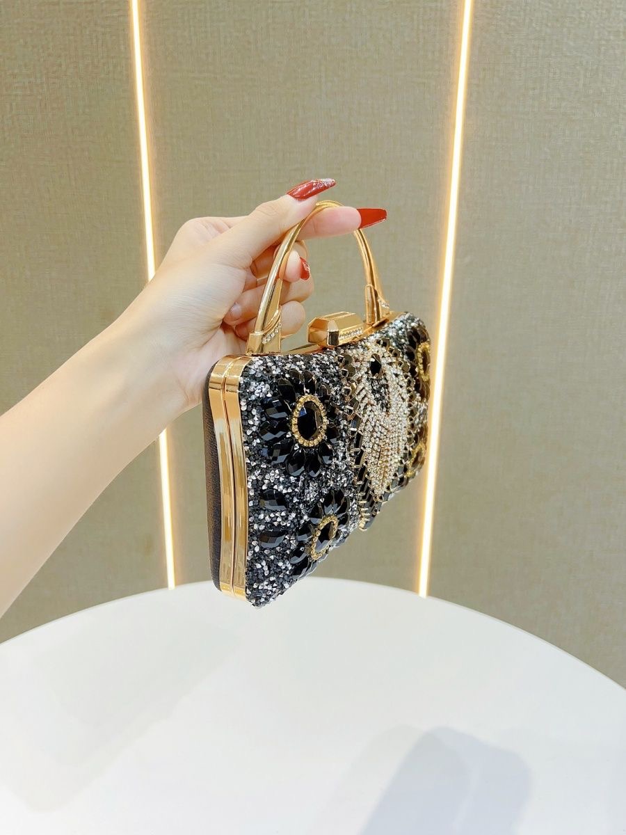 Bohemian-style English Print Bucket Bag, Linen Material Crossbody Bag