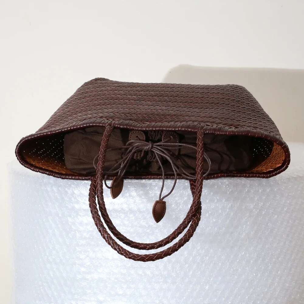 Hot Selling Handbags Women's Genuine Leather Shoulder Weaving Casual Shopping Bag Vintage Big Tote Purse Cowhide Cross Hand Bags Lady Designer Ba